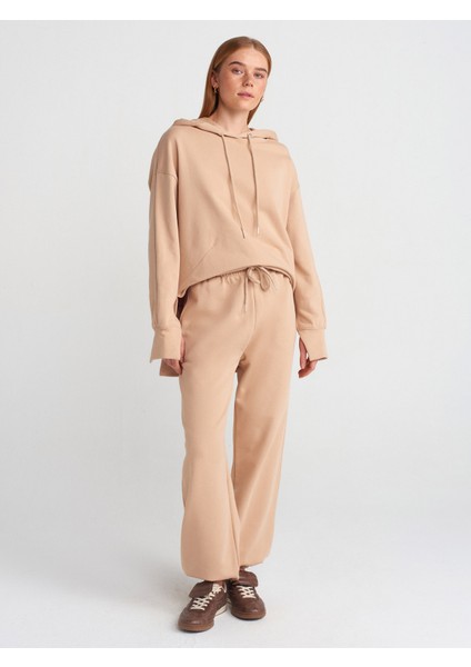 70458 Basic Jogger Pantalon-Açık Bej