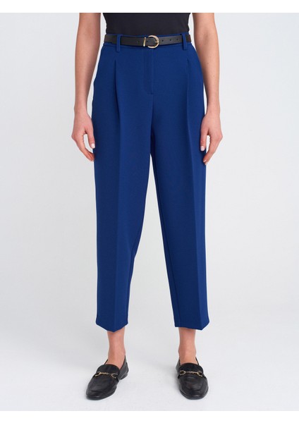 71533 Kemerli Havuç Fit Pantolon-Mavi modelleri