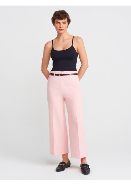 71616 Kemerli Culotte Pantolon-Mavi