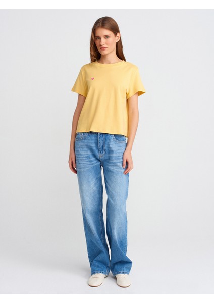 30584 Bisiklet Yaka Pamuklu T-Shirt-Bebe Mavi modelleri