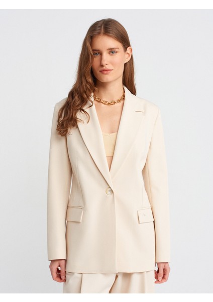 60762 Vücuda Oturan Blazer-Ekru