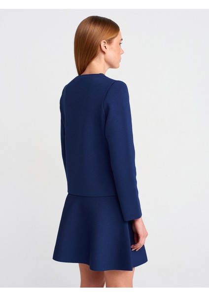 80123 Beli Lastikli Triko Etek-Lacivert fiyatları