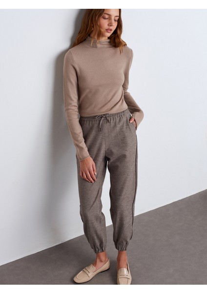 71608 Manşetli Jogger Pantolon-Antrasit