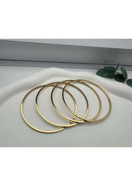 4'lü Ajda Çelik Bilezik (Gold) 1050-1 (Iç Çapı 6.7cm)