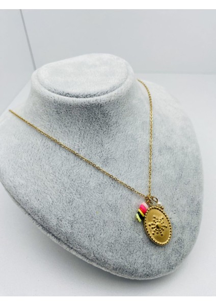 Çelik Kolye (Gold) 010639