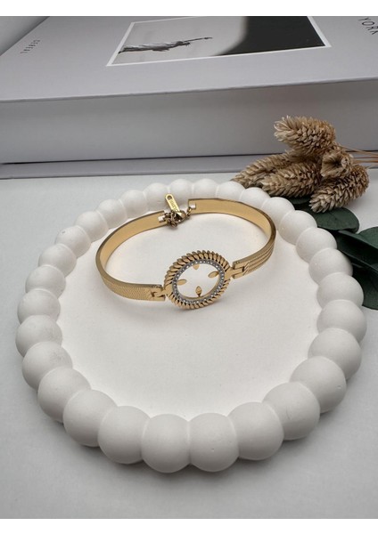 Çeyrek Takmalı Çelik (Uzatmalı) Kelepçe (Gold) Klp 2153