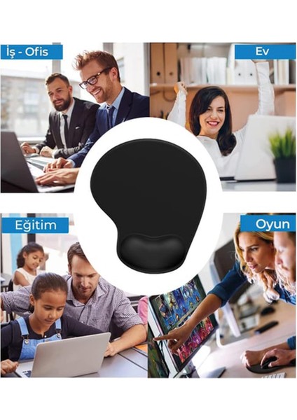 Kırmızı Kalpler, Desenli, Bilek Destekli, Konforlu Mouse Pad, Bilgisayar Aksesuarı fiyatları