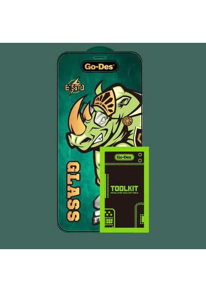 iPhone 16E Go Des 9d Full Cover Temperli Cam Ekran Koruyucu
