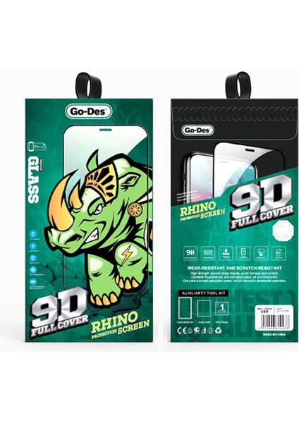 iPhone 16E Go Des 9d Full Cover Temperli Cam Ekran Koruyucu