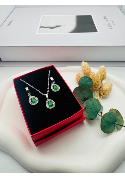 Pandora Çelik Kolye ve Küpe (Gümüş) 0106333-1
