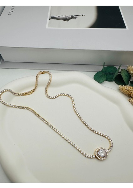 Su Yolu Çelik Kolye (Gold) 0106326