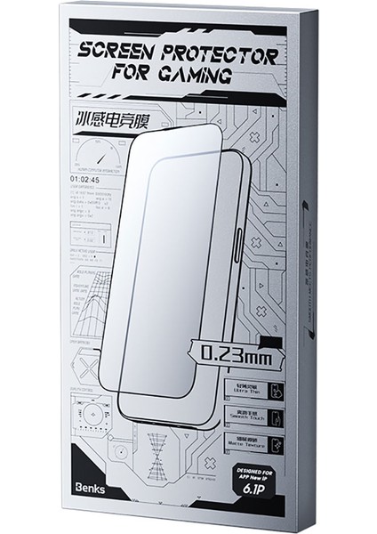 iPhone 16E Benks Gaming Anti-Dust Toz Önleyici Mat Cam Ekran Koruyucu