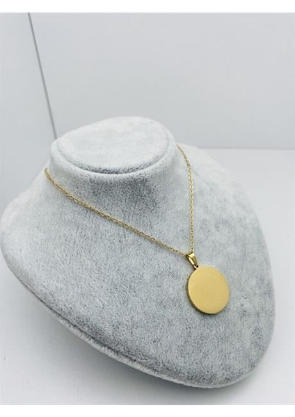 Plaka Çelik Kolye (Gold) 0106194-3