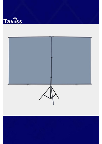221X124 cm Anti-Light Tripod Ayaklı Taşınabilir ve Duvar Kullanımlı Projeksiyon Perdesi