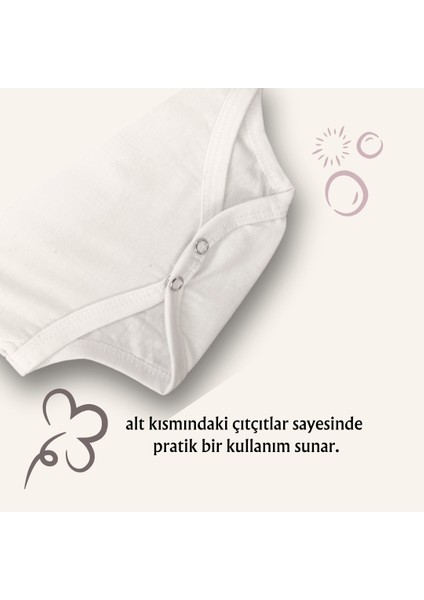 Minik Timsah Baskılı, Çıtçıtlı, Zarf Yakalı, Body - Zıbın. 0-3 Ay, 3-6 Ay, 6-9 Ay, 9-12 Ay