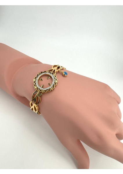 2046 Çeyrek Altın Takmalı Kelepçe (Gold)