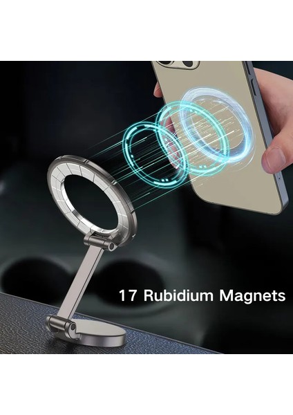 Katlanabilir 360° Dönebilen Ultra Manyetik Araç Içi Telefon Tutucu