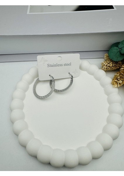 KP2591 Halka Çelik Küpe (Gümüş)