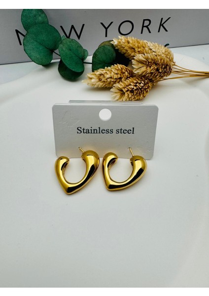 Favori Model Çelik Küpe (Gold) KP472