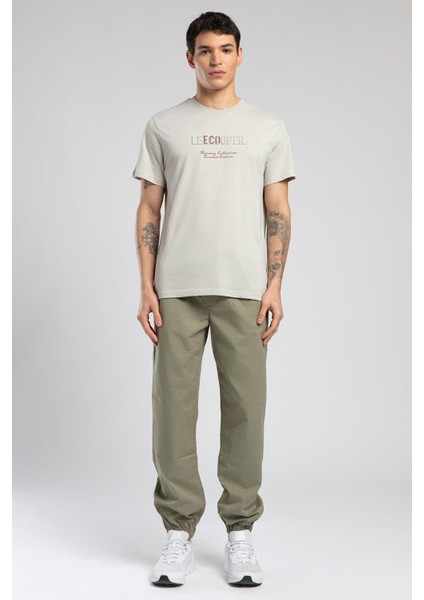 Desav Erkek O Yaka T-Shirt Taş
