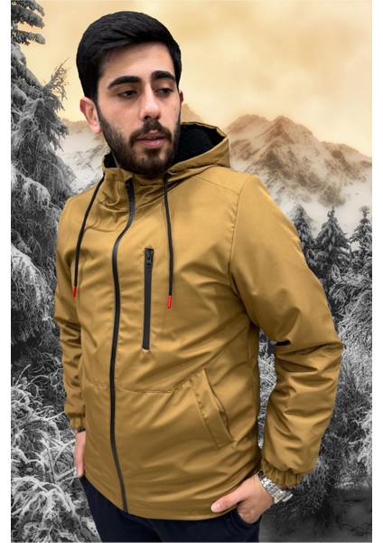 Erkek Taba Içi Kürklü Su ve Rüzgar Geçirmez Kapüşonlu Kışlık Mont & Kaban & Parka ML-FMM-100 indirimleri