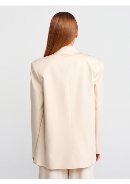 60759 Blazer Ceket-Bej