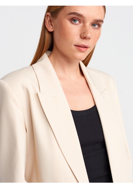 60759 Blazer Ceket-Bej