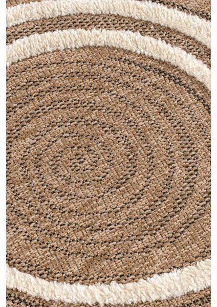 Marakeş Dekoratif Modern Yuvarlak Kabartmalı Dokuma Halı 678/SİYAH/200X200 fırsatları