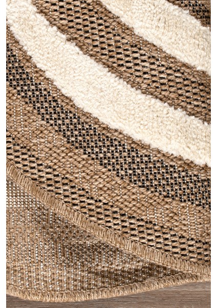 Marakeş Dekoratif Modern Yuvarlak Kabartmalı Dokuma Halı 678/SİYAH/200X200 indirimleri