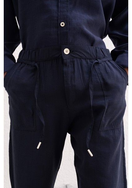 Dökümlü Jogger Lacivert Pantolon modelleri