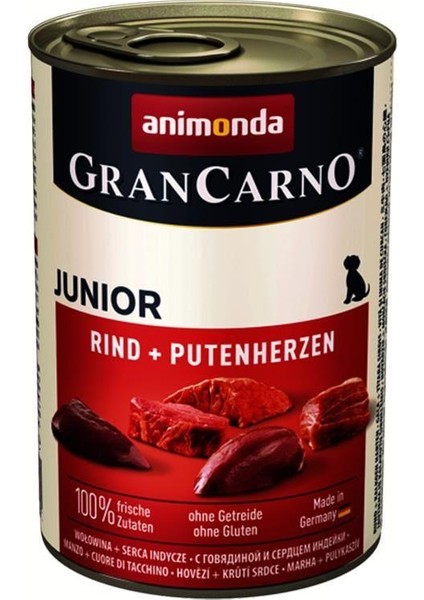 grancarno Sığır Etli ve Hindi Yüreği Yavru Köpek Yaş Mama 400 gr