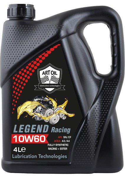 Legend Racing 10W60 Motor Yağı (4litre) Yüksek Sıcaklıklarda Çalışan Yarış Araçları Motor Yağı (2025 Üretim)