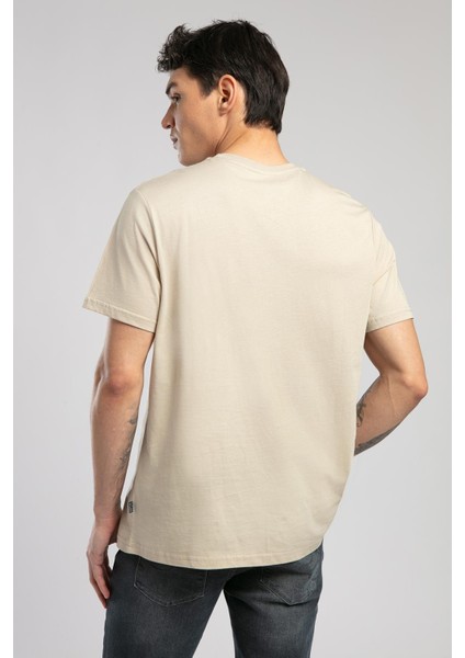 Baselo Erkek O Yaka T-Shirt Bej modelleri