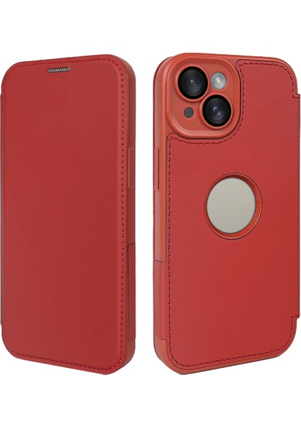 iPhone 15 Kickstand Rfıd Engellemeli Manyetik Telefon Kapağı (Yurt Dışından)