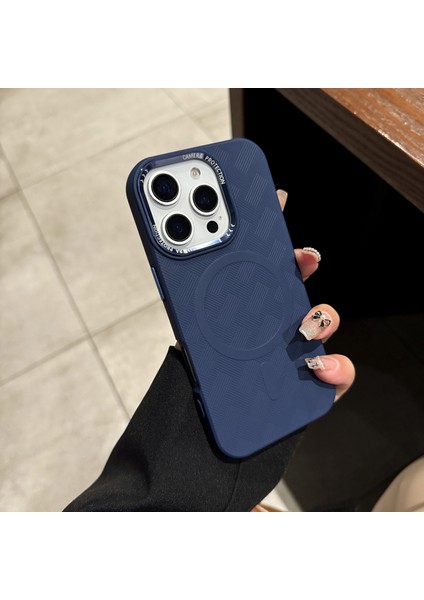 iPhone 16 Pro Metal Lens Çerçevesi Anti Drop Tpu Telefon Kapağı Magsafe ile Uyumlu (Yurt Dışından)