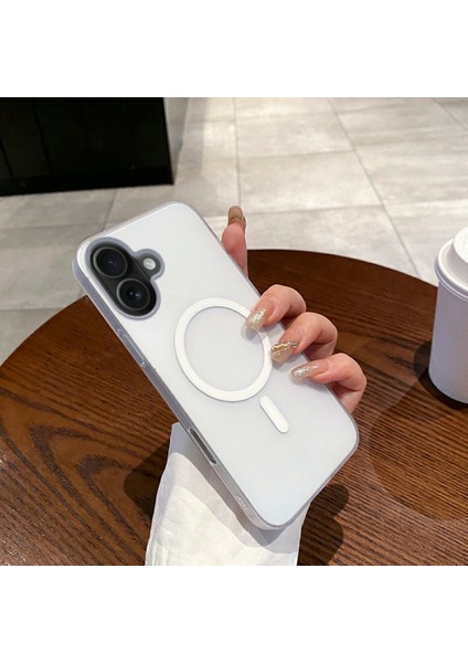 iPhone 16 Plus Manyetik Buzlu Pc Telefon Kapağı (Yurt Dışından)