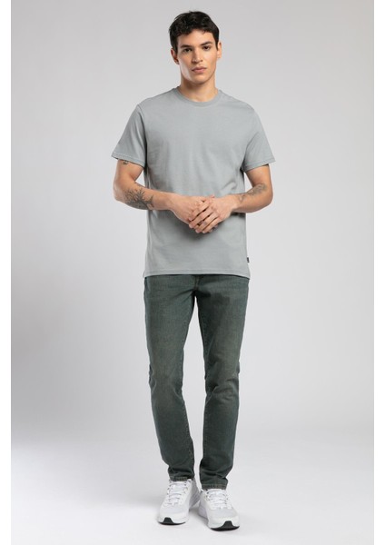 Baselo Erkek O Yaka T-Shirt Gri