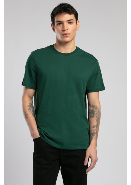 Baselo Erkek O Yaka T-Shirt Zümrüt fiyatları