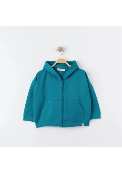 Tiffany Sweatshirt Kapüşonlu Oversize Theme Turkuaz