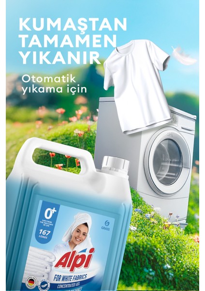 White Jel Deterjan 5 Lt (167 Yıkama) - Beyaz Çamaşırlar İçin Özel Formül