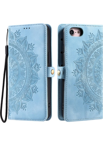iPhone 16E Skin Feel Cüzdan Deri Telefon Kılıfı (Yurt Dışından)