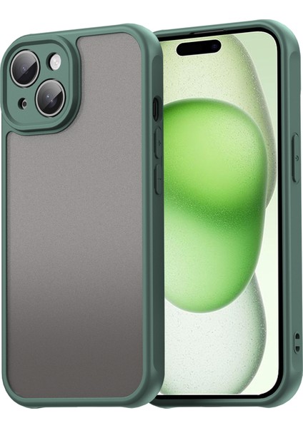 iPhone 15 Damla Korumalı Hava Yastıkları Buzlu Saydam Pc + Tpu Telefon Arka Kapağı (Yurt Dışından)