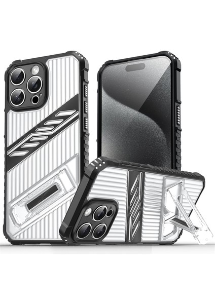 iPhone 15 Pro Max Katlanır Kickstand Pc + Tpu Anti Drop Telefon Kapağı (Yurt Dışından)