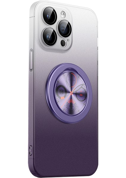 iPhone 15 Pro Dial Kickstand Gradyan Renkli Sert Pc Telefon Kılıfı (Yurt Dışından)