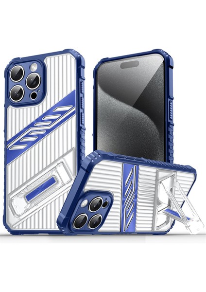 iPhone 15 Pro Max Katlanır Kickstand Pc + Tpu Anti Drop Telefon Kapağı (Yurt Dışından)