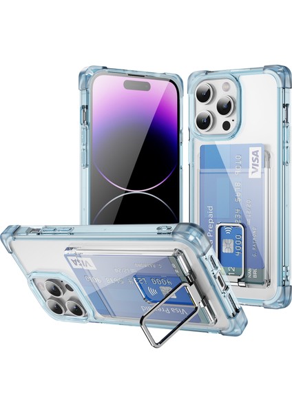iPhone 14 Pro Tpu + Akrilik Telefon Kılıfı ve Kickstand Kart Tutacağı (Yurt Dışından)