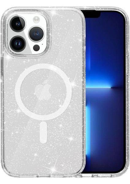 iPhone 13 Pro Glitter Powder Pc + Tpu Telefon Kılıfı Magsafe ile Uyumlu (Yurt Dışından)