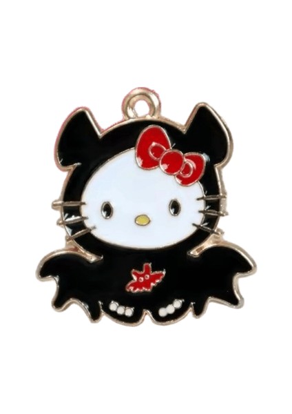 10 Adet Kawaii Cadılar Bayramı Balkabağı Hayalet Metal Kolye Sevimli Hello Kitty Alaşım Charm Dıy Kolye Bilezik Anahtarlık Takı Aksesuar (Yurt Dışından)