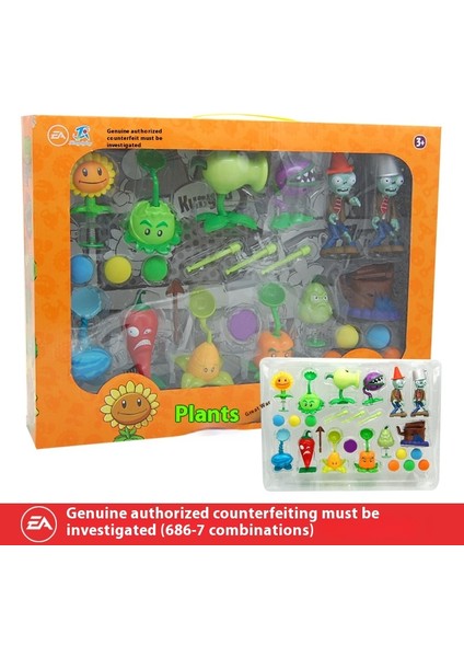 Plants Vs Zombies Oyuncakları Komple Hediye Seti Çıkarılabilir Model (Yurt Dışından)