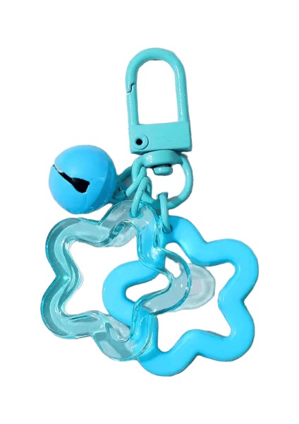 Şeker Renkli Akrilik Pentagram Anahtarlık Yıldız Çan Charms Anahtarlık Kulaklık Kılıfı Çanta Cüzdan Dekor Aksesuarları Çocuk Kız Hediyeleri (Yurt Dışından)